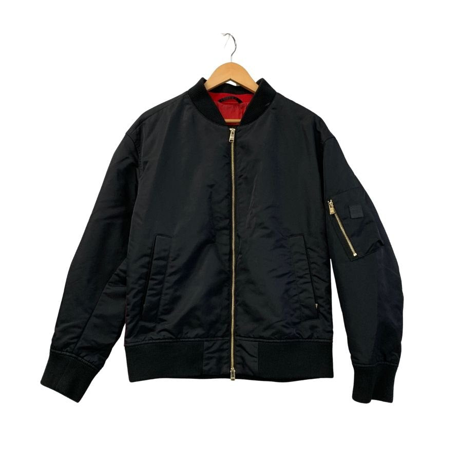 美品◆ヒューゴボス ボンバージャケット ブラック ナイロン メンズ サイズIT50 HUGO BOSS 【AFB19】