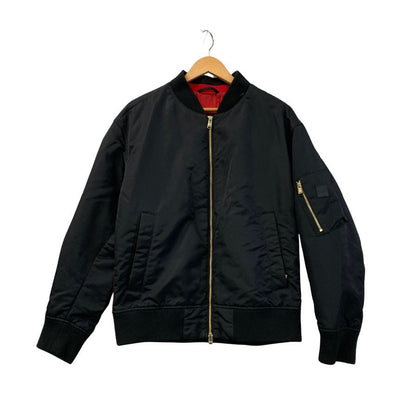 美品◆ヒューゴボス ボンバージャケット ブラック ナイロン メンズ サイズIT50 HUGO BOSS 【AFB19】