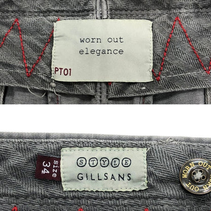 ピーティーゼロウーノ スラックス WORN OUT ELEGANCE グレー メンズ サイズ34 PT01 【AFB39】