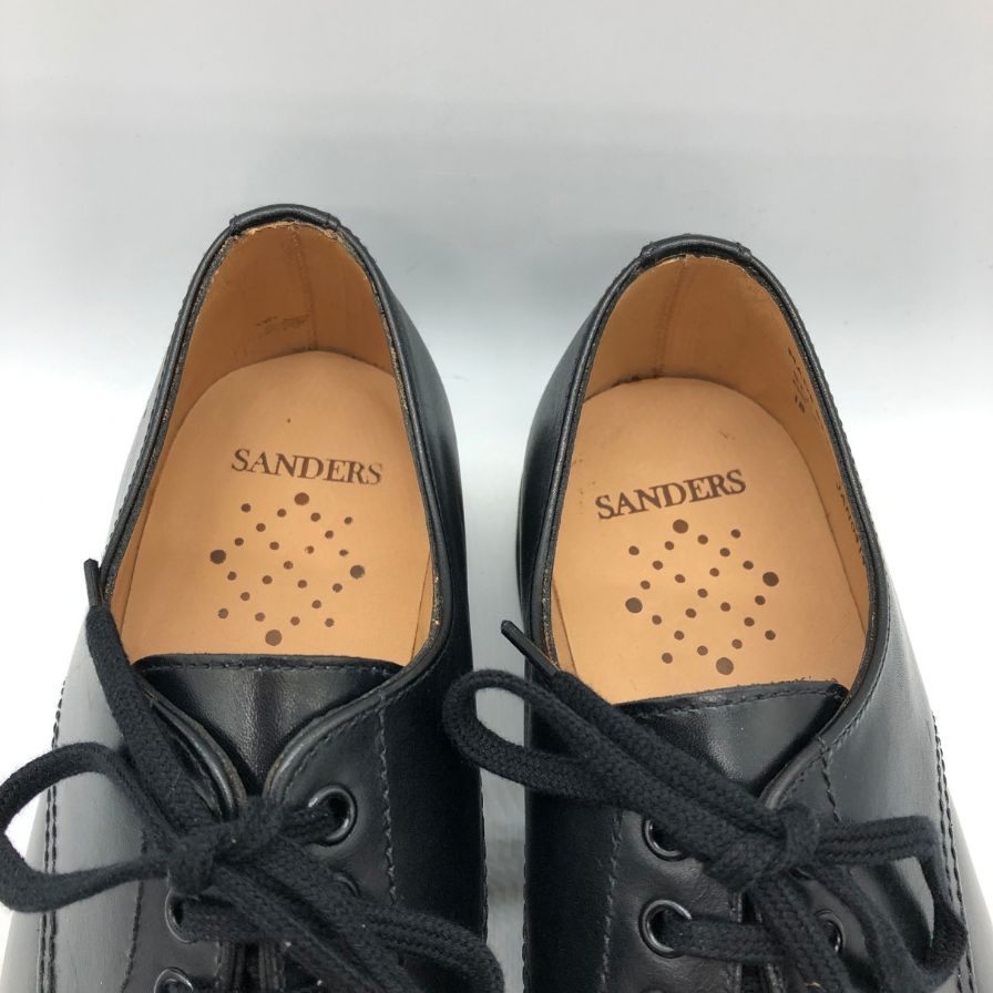 サンダース BGS コレクション パンチドキャップ、ダービー ブラック サイズ6 メンズ SANDERS 約25.0cm【AFD9】
