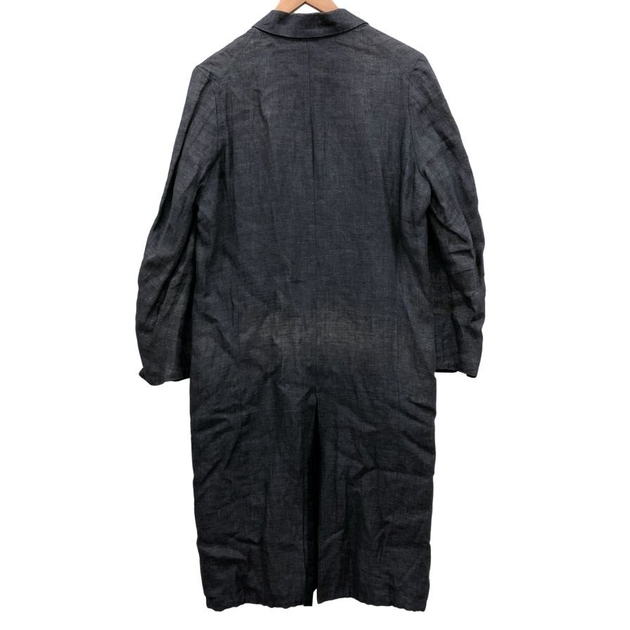 美品◆サンシー リバーシブルコート リネン グレー×ブラック メンズ サイズ1 SUNSEA 【AFB25】