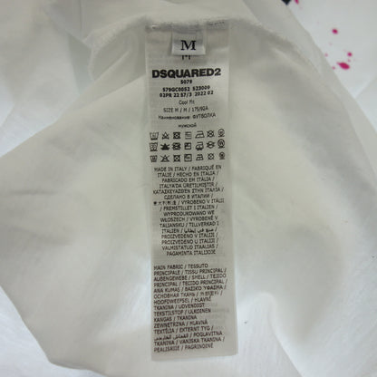 Good condition◆D Squared T-shirt ICON Men's White Size M DSQUARED2 [AFB1] 