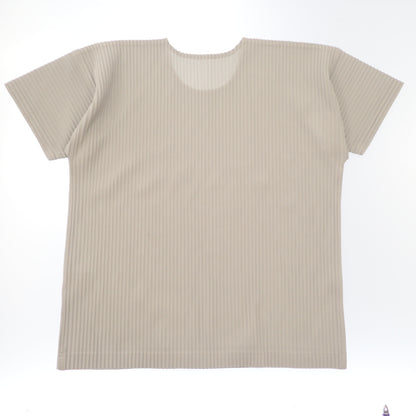 ISSEY MIYAKE HOMME PLISSE T-shirt Pleated HP51JK020 Light Gray Men's 3 ISSEY MIYAKE HOMME PLISSE [AFB21] [Used] 