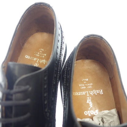 如同全新一样◆Ralph Lauren 皮鞋 Wingtip 2741 男式 9EE 黑色 RALPH LAUREN [AFC34] 