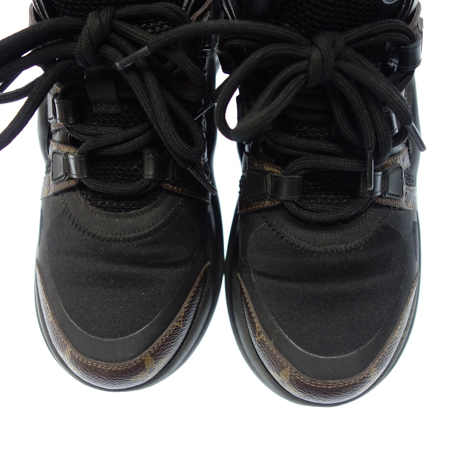 Used ◆Louis Vuitton Monogram Arclight Line Sneakers Women's Size 38 Black 1A43LH LOUIS VUITTON [AFD9] 