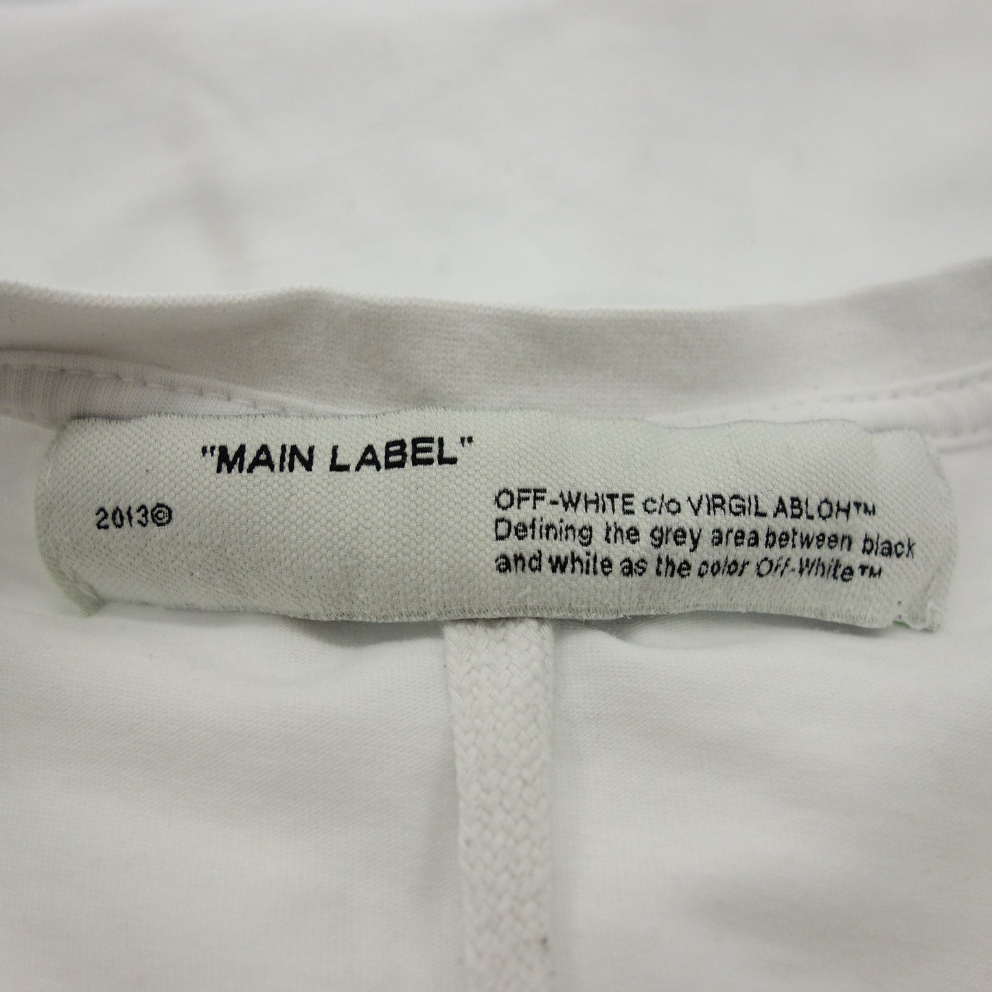 Off-white main label tops T-shirt men's white L OFF WHITE MAIN LABEL [AFB22] [Used] 