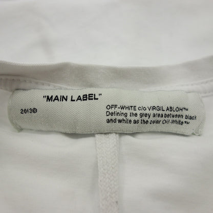 灰白色主标签上衣 T 恤男式白色 L OFF WHITE MAIN LABEL [AFB22] [二手货] 