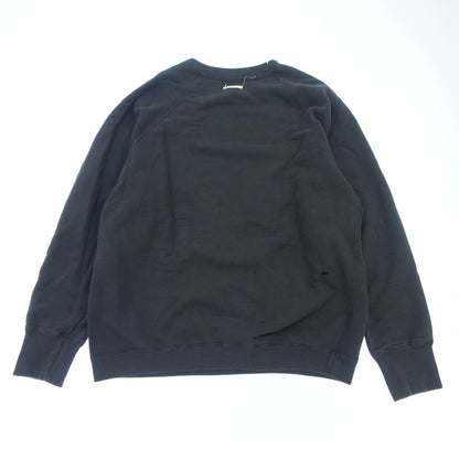 Kinema Sweat Vintage Damaged 男士黑色 L kinema 标志损坏 [AFB42] [二手] 