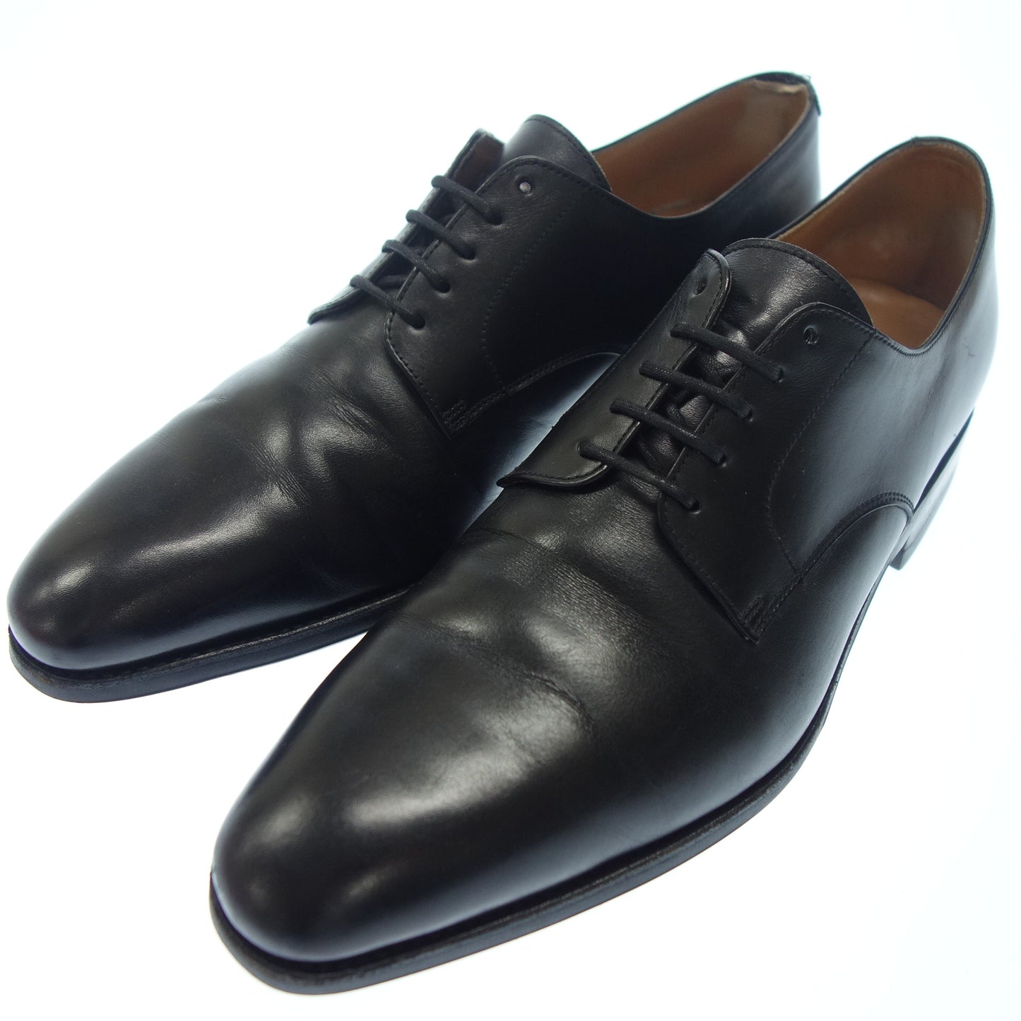 Good condition ◆ Carmina plain toe shoes 80330 Sartore Camier with shoe tree Men's 7.5 Black CARMINA [AFC13] 