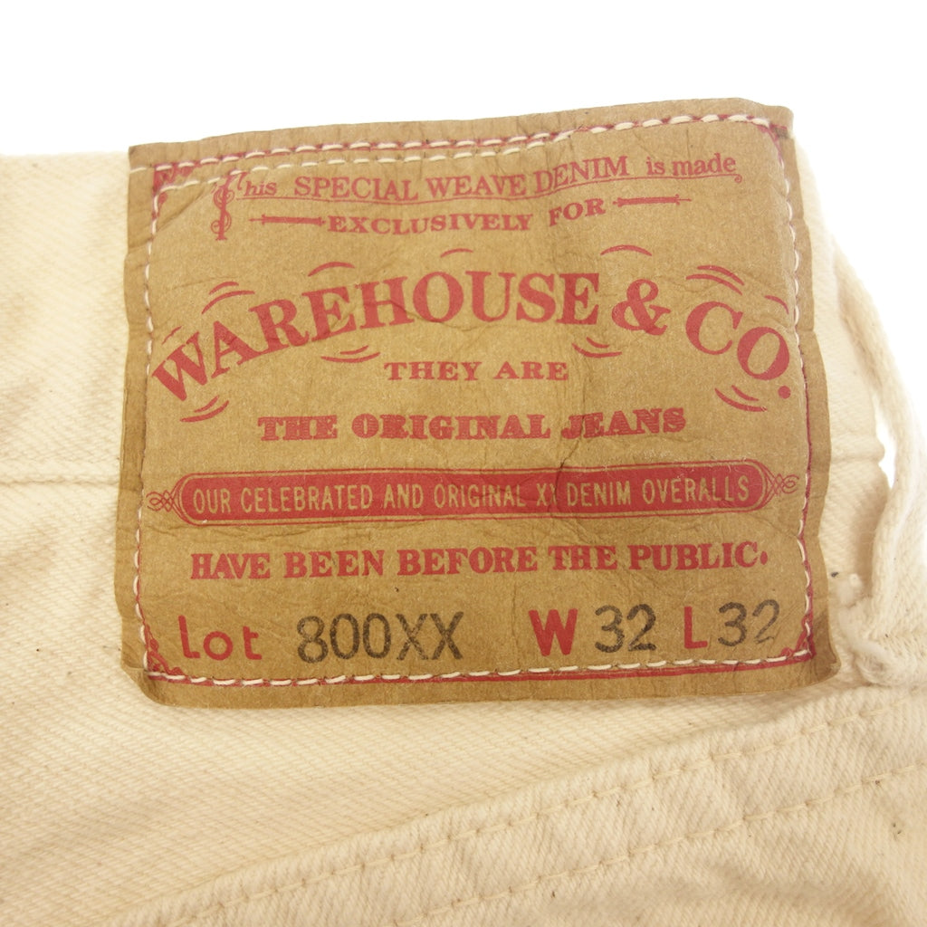 Good Condition◆Warehouse Denim Pants Lot900XX Slim Men's Ecru White Size W32 L32 WAREHOUSE &amp; CO. SLIM [AFB37] 