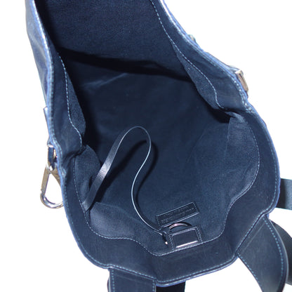 Very good condition ◆ JIL SANDER Rucksack Backpack Nylon x Leather Navy JIL SANDER [AFE12] 