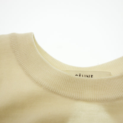 Celine knit sweater open back women's XS beige CELINE [AFB31] [Used] 