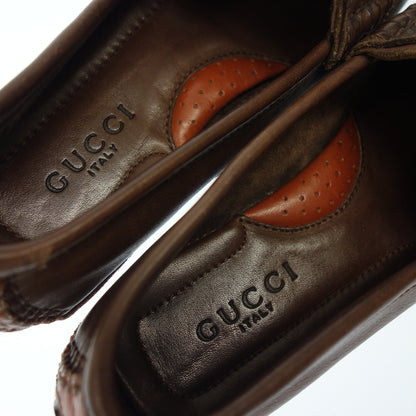 Good condition ◆ Gucci leather loafer bit loafer ladies 35.5 brown GUCCI [AFC50] 