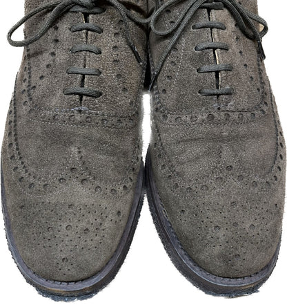 Used Church Leather Shoes Wingtip Suede Brown UK7 73 Last Church's 