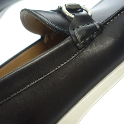 Good condition ◆Salvatore Ferragamo Leather Loafer Gancini Silver Hardware Men's 7 Black Salvatore Ferragamo [AFD6] 