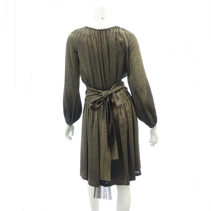 Gucci dress rayon with belt women's gold 38 GUCCI [AFB36] [Used] 