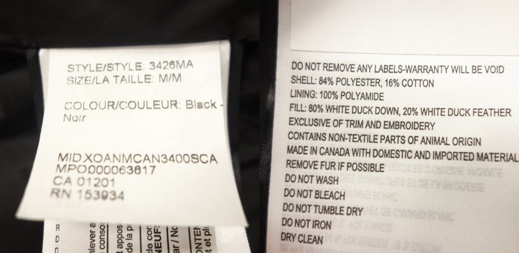品相良好◆加拿大鹅羽绒服 3426MA Chateau Parka Fusion 男士黑色尺码 M/M 国内正品 CANADA GOOSE CHATEAU PARKA [AFA2] 