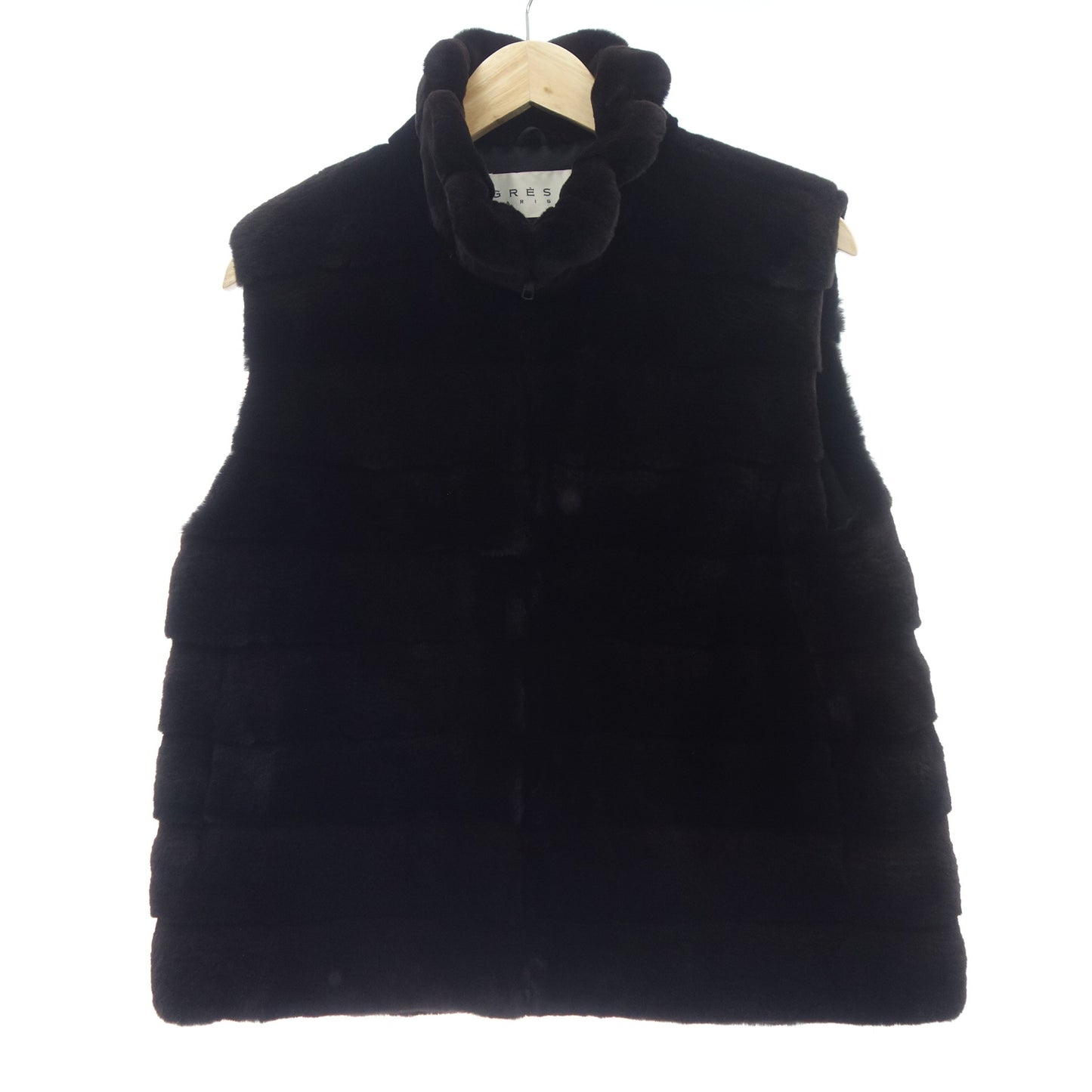 Madame Gres Vest Shared Mink D-HG-81 Men's Dark Brown F GRES PARIS [AFF19] [Used] 