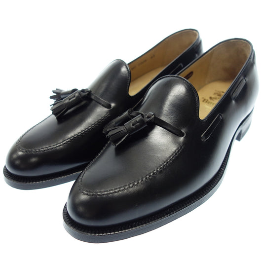 Unused◆Burberrys Leather Shoes Tassel Loafers Men's Black Size 6.5 Burberrys [AFD8] 