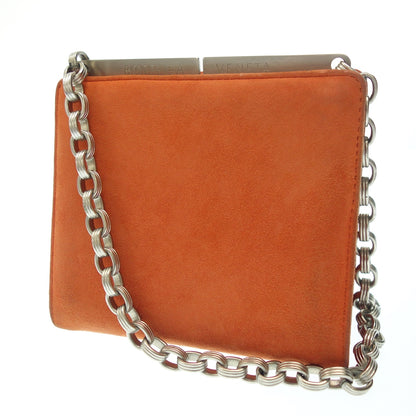 Used ◆ Bottega Veneta Chain Handbag Suede Clasp Orange with Mirror Bottega Veneta [AFE6] 