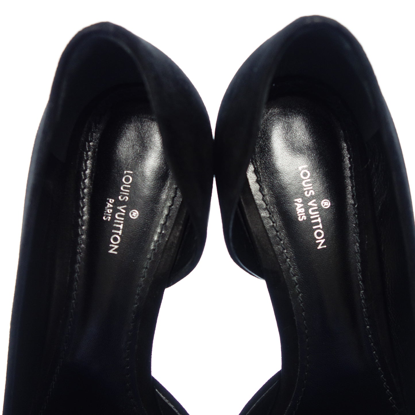 Good Condition◆Louis Vuitton Pumps LV Suede Women's Black Size 37 Louis Vuitton [AFD1] 