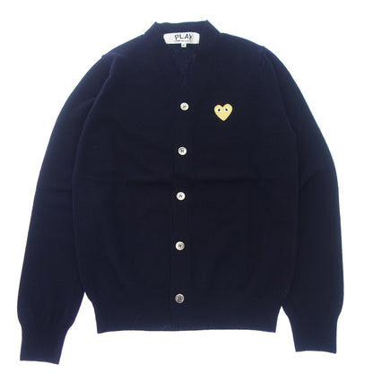 COMME des GARCONS Cardigan White Heart Wool Knit AZ-N066 Men's Navy M COMME des GARCONS [AFB40] [Used] 