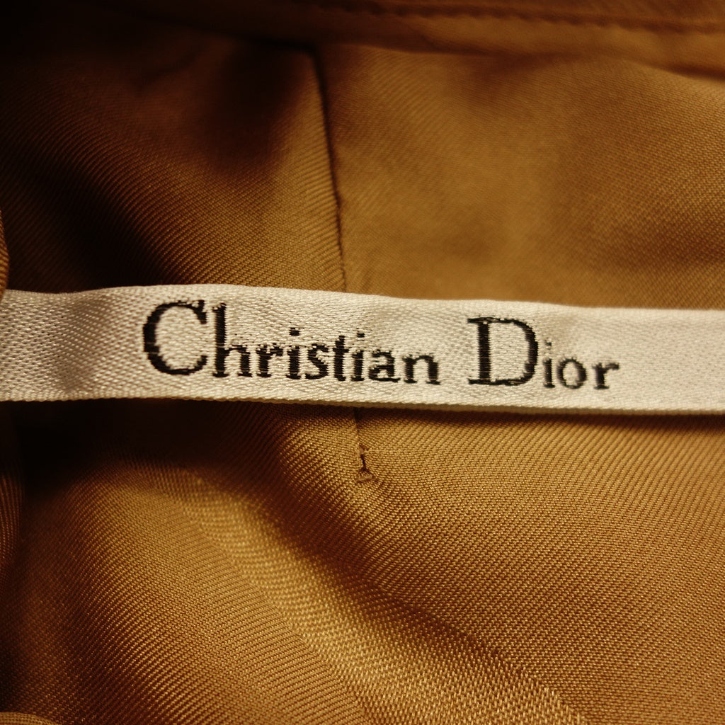 中古◆クリスチャンディオール スラックスパンツ レディース M 黄色系 Christian Dior【AFB44】