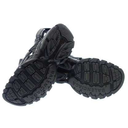 Good Condition ◆ Balenciaga Leather Sandals Track Sandal Velcro 617542 Men's 25 Black BALENCIAGA [AFC6] 