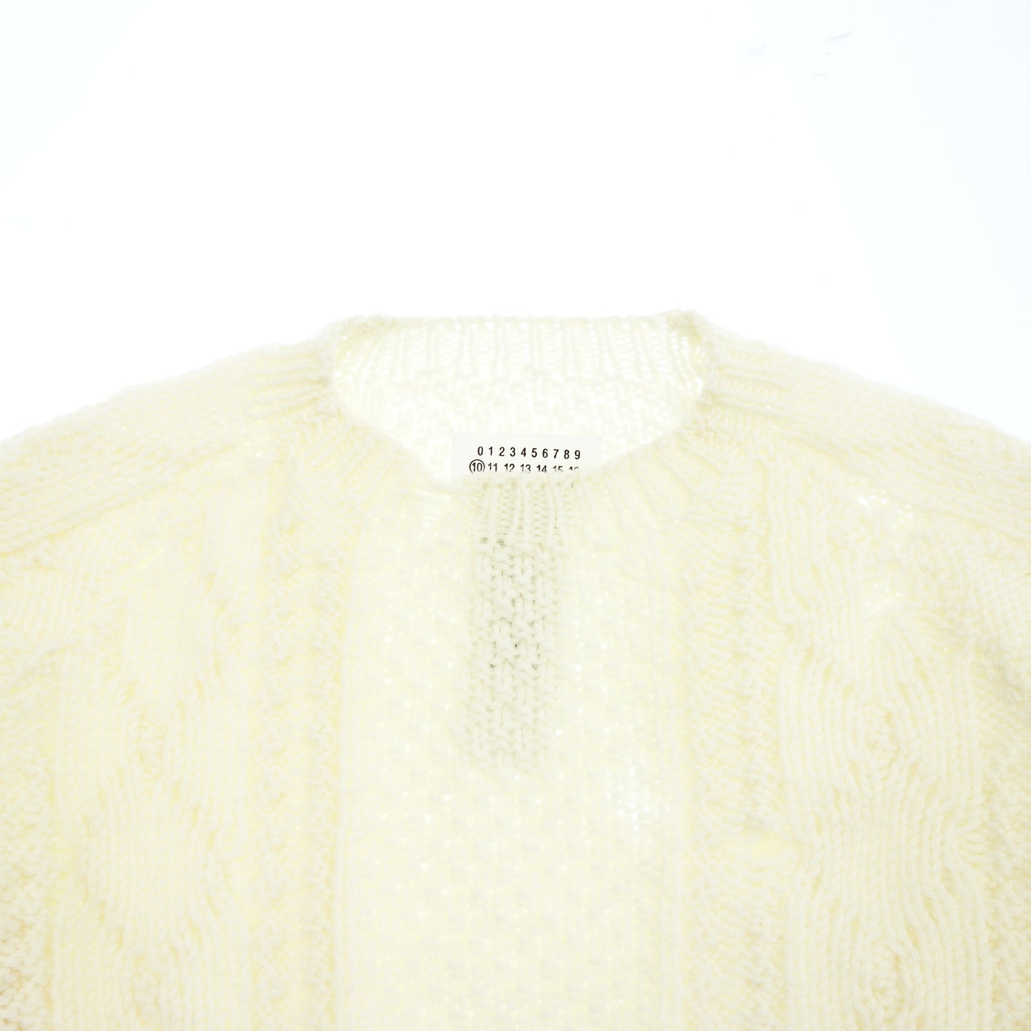 Good condition ◆ Maison Margiela cable knit sweater S50GP0252 Men's M Cream Maison Margiela [AFB7] 