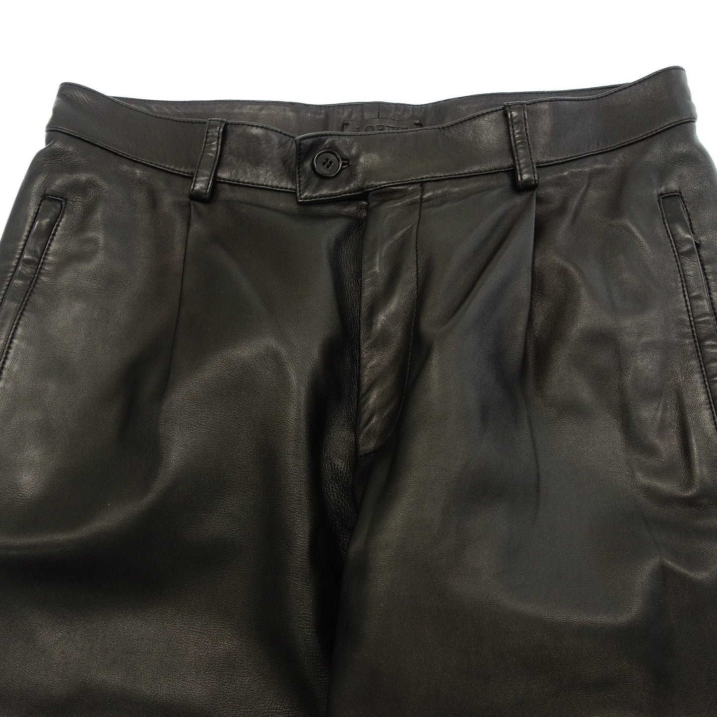 Good Condition◆LOEWE Leather Pants Lamb Leather Men's Black Size 42 LOEWE [AFG1] 