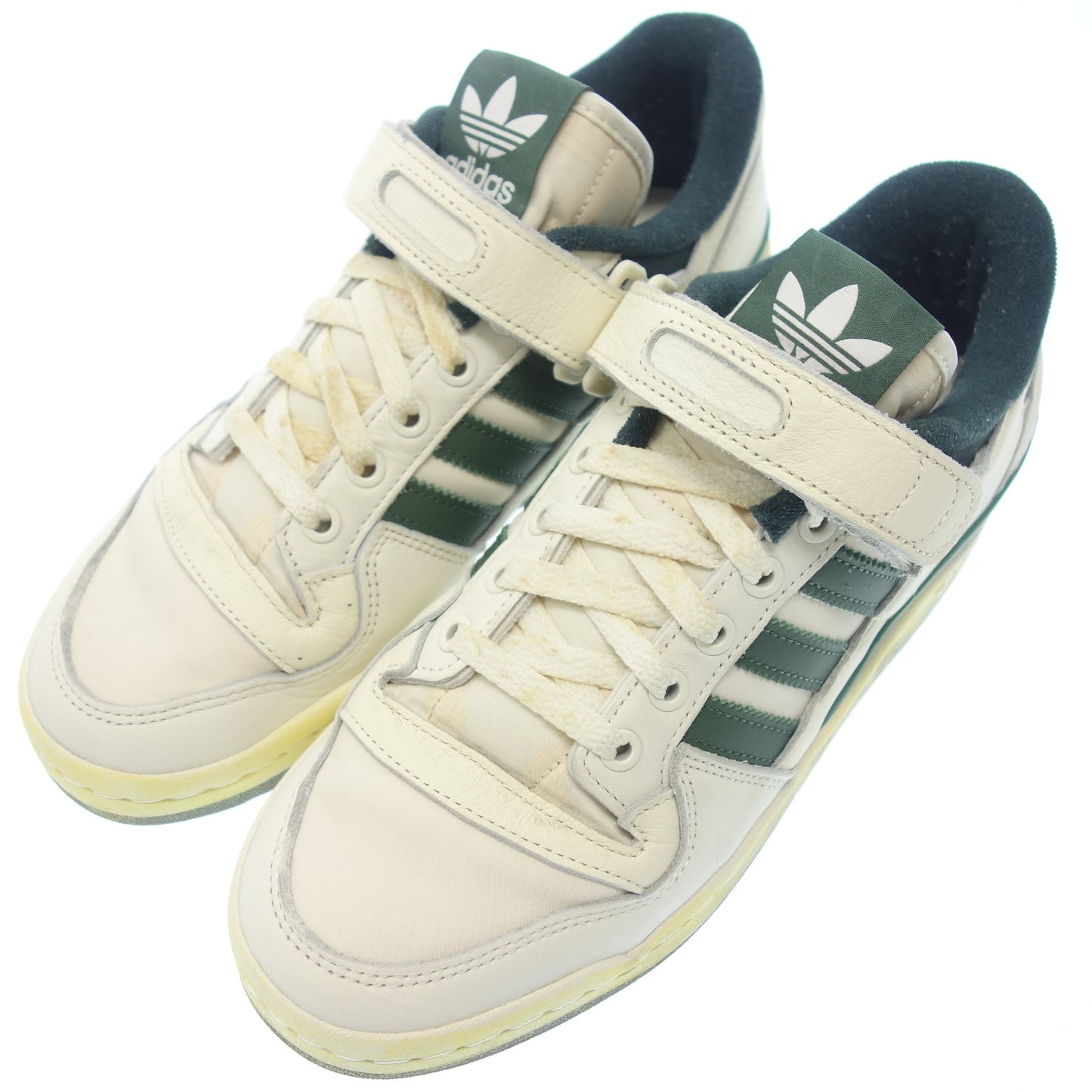 阿迪达斯运动鞋复古加工 FORUM 84 LOW HR0558 男子 25.5 白色 x 绿色 adidas [AFD3][二手货] 