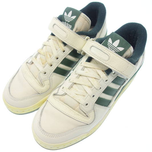 アディダス スニーカー ヴィンテージ加工 FORUM 84 LOW HR0558 メンズ 25.5 白×緑 adidas【AFD3】【中古】