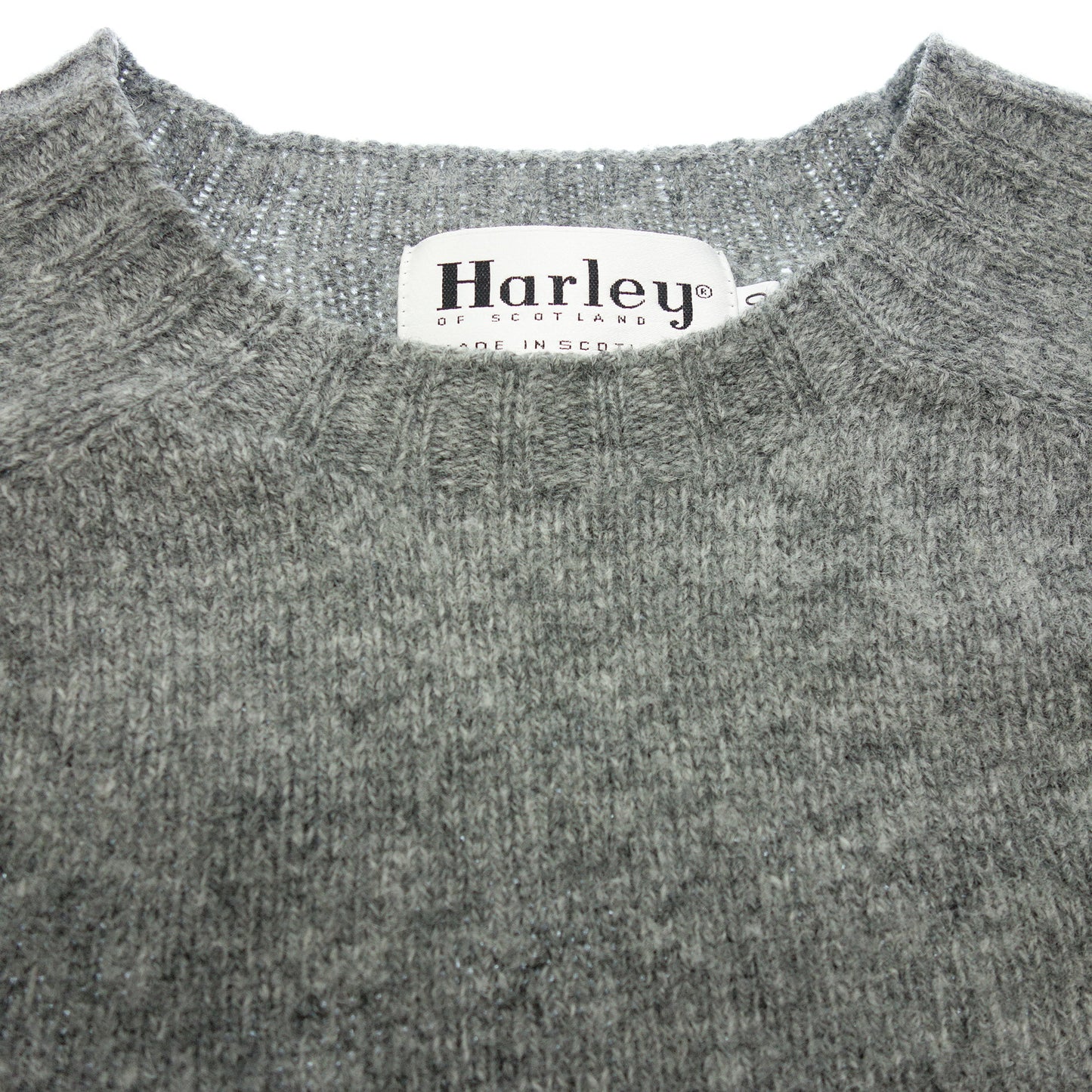 Used ◆ HARLEY OF SCOTLAND Knit Long Sleeve Crew Neck Shetland Gray Size 40 HARLEY OF SCOTLAND [AFB37] 