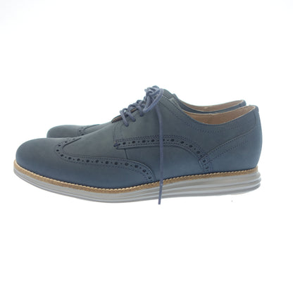 Very good condition ◆ Cole Haan Leather Shoes C26473 Original Grand Short Wing Suede Men's Navy Size 9M COLE HAAN [AFC21] 