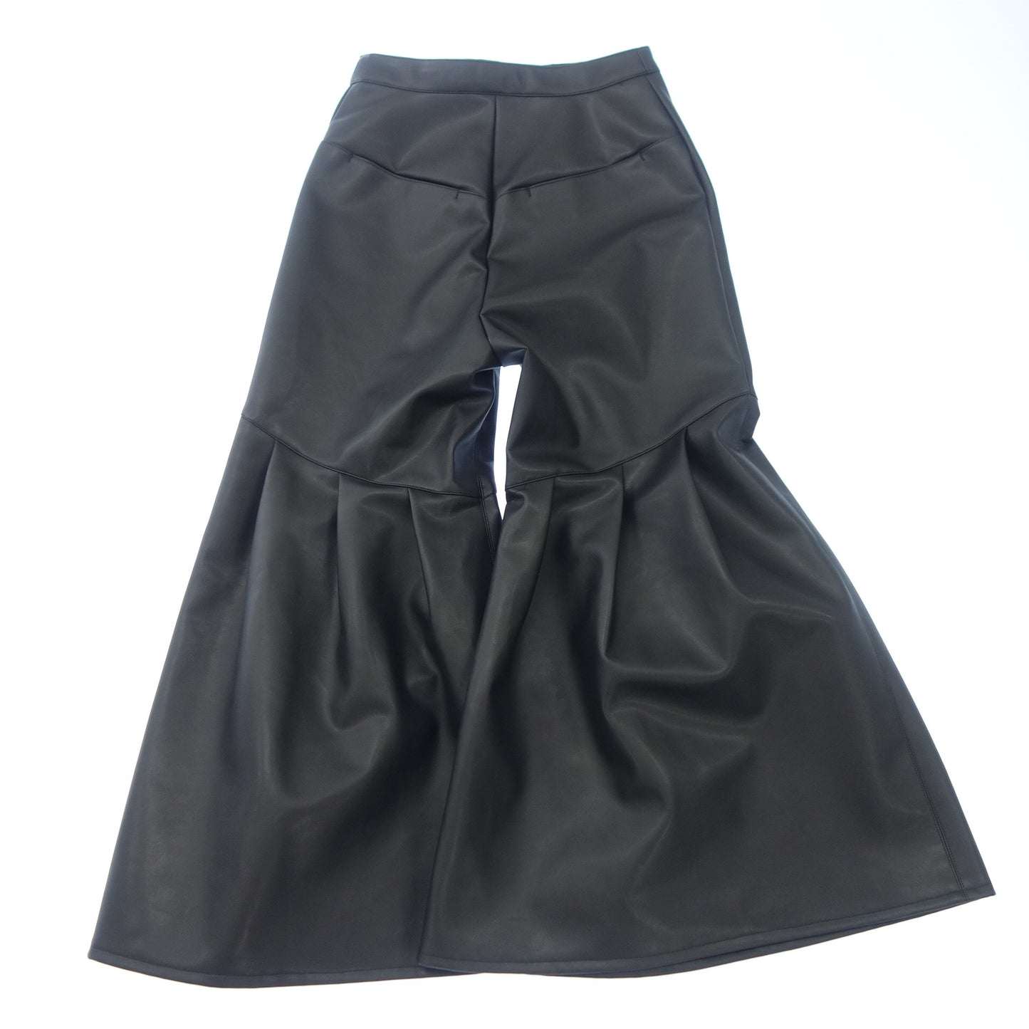 Very good condition ◆ Lautashi Pants Flare Faux Leather Women's Black 1 Lautashi [AFG1] 
