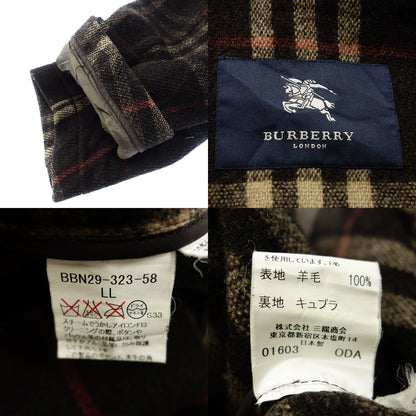 Burberry Duffle Coat Nova Check Hooded Men's Brown Black LL BURBERRY [AFA18] [Used] 