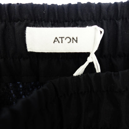 Like new ◆ ATON Half Pants High Stretch Nylon Easy Cargo Shorts 7055535 Men's Black Size 4 ATON [AFB46] 