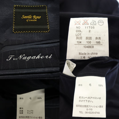 Like new ◆ Savile Row suit britnnia name wool navy men's size 104 savile row [AFB28] 