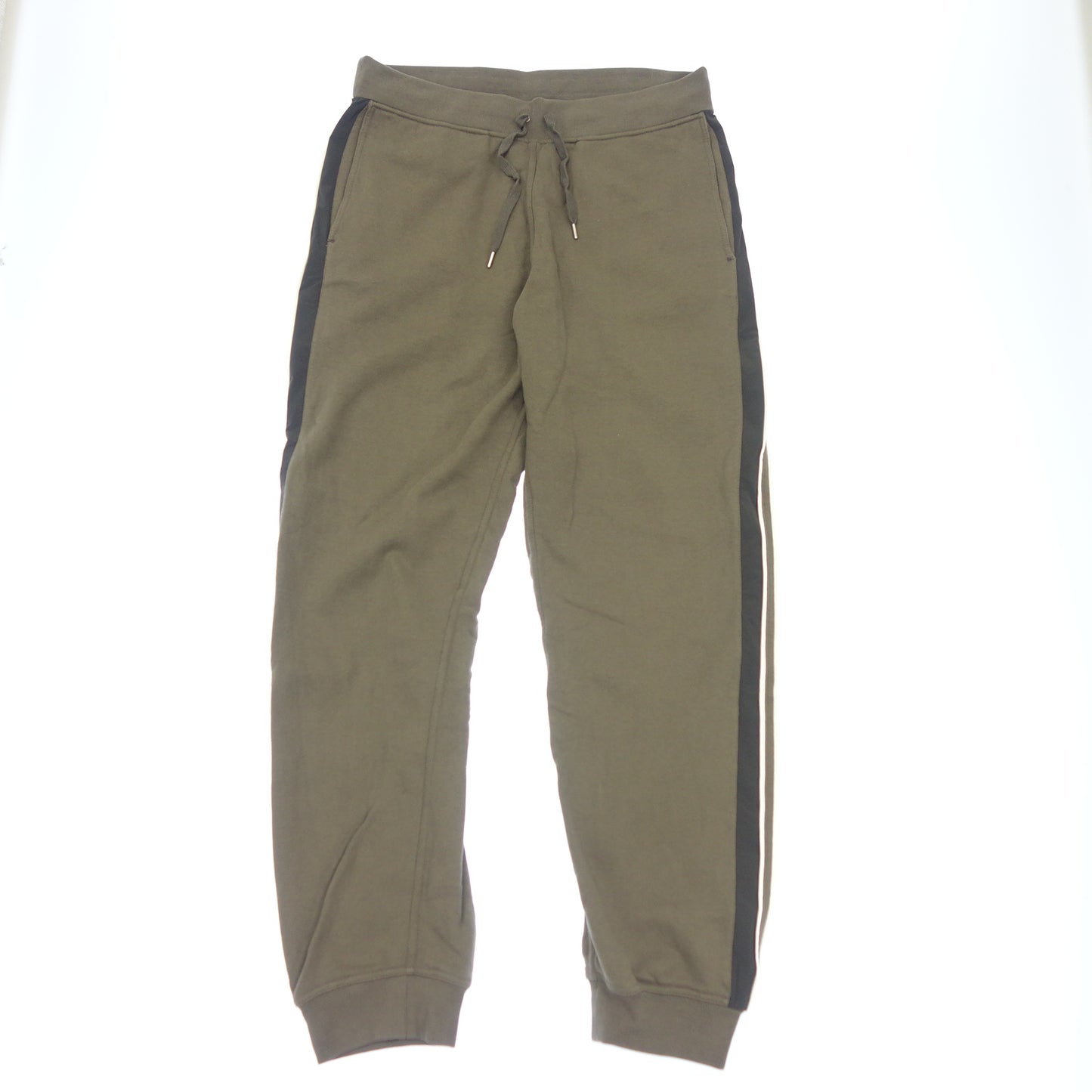 Good condition◆Hermes sweatpants brushed lining cotton men's khaki size L HERMES [AFB40] 