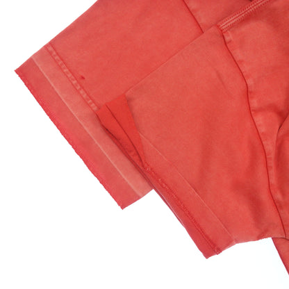 Like new ◆ Balenciaga 612965 Short-sleeved T-shirt Destroy Distressed Red Size L BALENCIAGA [AFB1] 