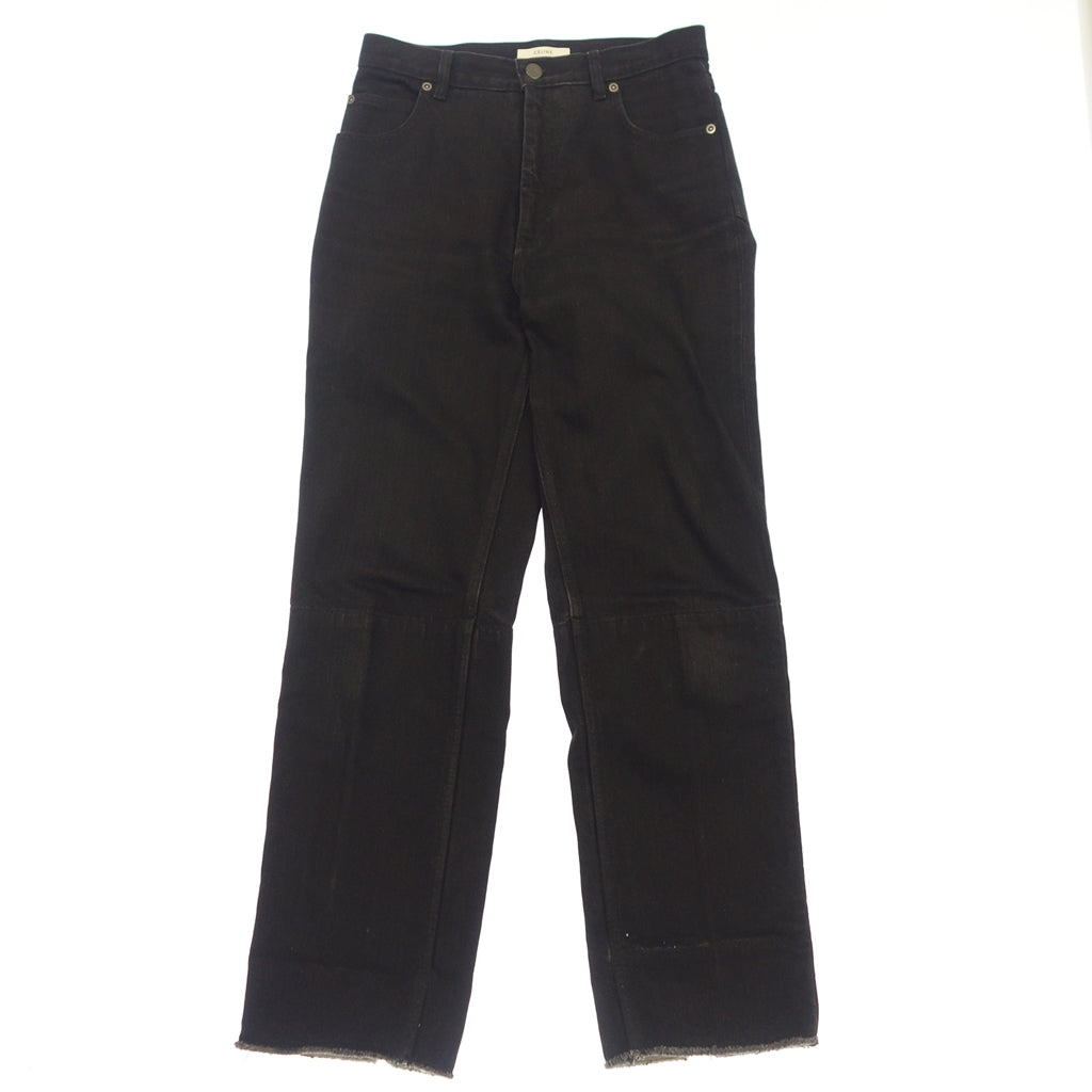 Used ◆ Celine Phoebe Period Black Denim Roll Up 18SS Ladies Size 38 Black 2 1T67/523B 325003 CELINE [AFB20] 