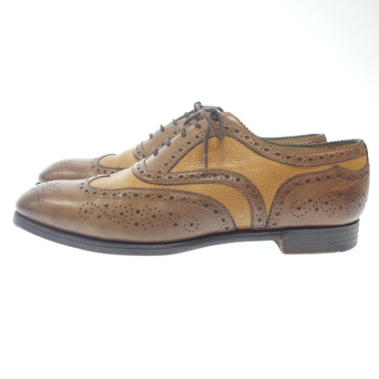 状况良好◆Edward Green 皮鞋 Wing Tip Falkirk 棕色 7.5 码 EDWARDGREEN FALKIRK 