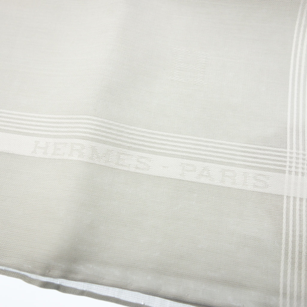 Unused ◆Hermes handkerchief 100% cotton Gray with box HERMES [AFI20] 