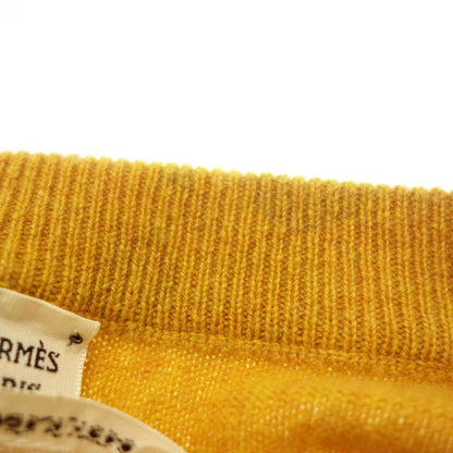 Good condition◆Hermes knit tops cashmere ladies yellow size 34 HERMES [AFB51] 