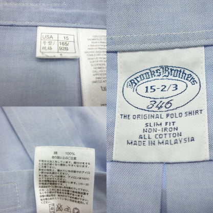 二手 Brooks Brothers 纽扣衬衫 男式 蓝色 US15 Brooks Brothers [AFB42] 