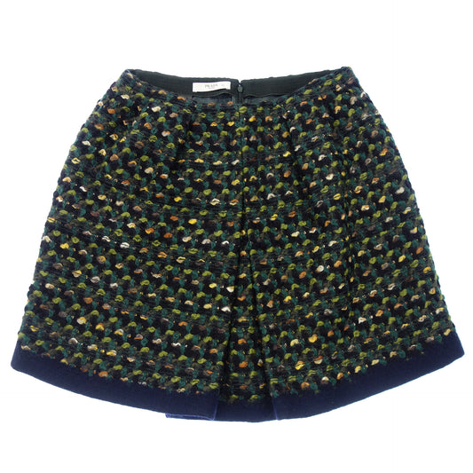 Good condition◆Prada skirt mixed tweed size 42 green ladies PRADA [AFB14] 