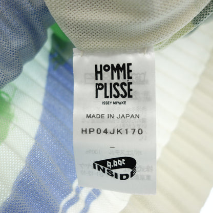 ISSEY MIYAKE HOMME PLISSE Pleated long cut and sew A-POC back print HP04JK170 Men's White ISSEY MIYAKE HOMME PLISSE [AFB47] [Used] 