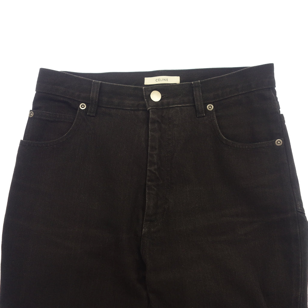 Used ◆ Celine Phoebe Period Black Denim Roll Up 18SS Ladies Size 38 Black 2 1T67/523B 325003 CELINE [AFB20] 