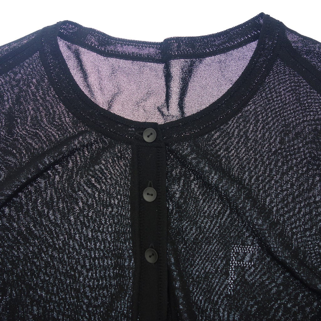 Good Condition◆FOXEY BOUTIQUE 39675 Long Sleeve Cardigan Rayon Women's Black Size 38 FOXEY BOUTIQUE [AFB27] 