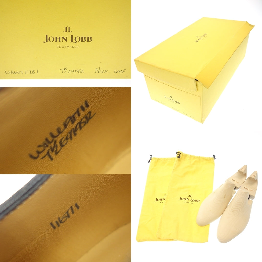 跟新一样◆John Lobb 皮鞋 Double Monk William II 男式 UK7.5E 黑色正品鞋撑 JOHN LOBB WILLIAM II [LA] 